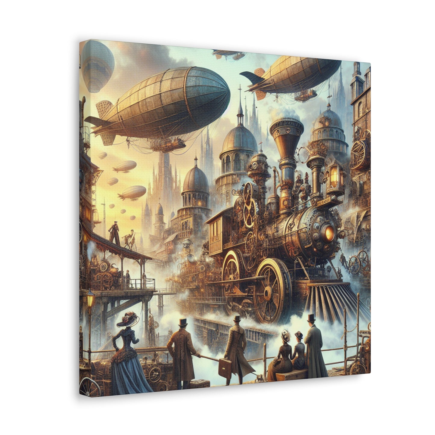 "Mechanical Dreamscape Voyage" - Canvas