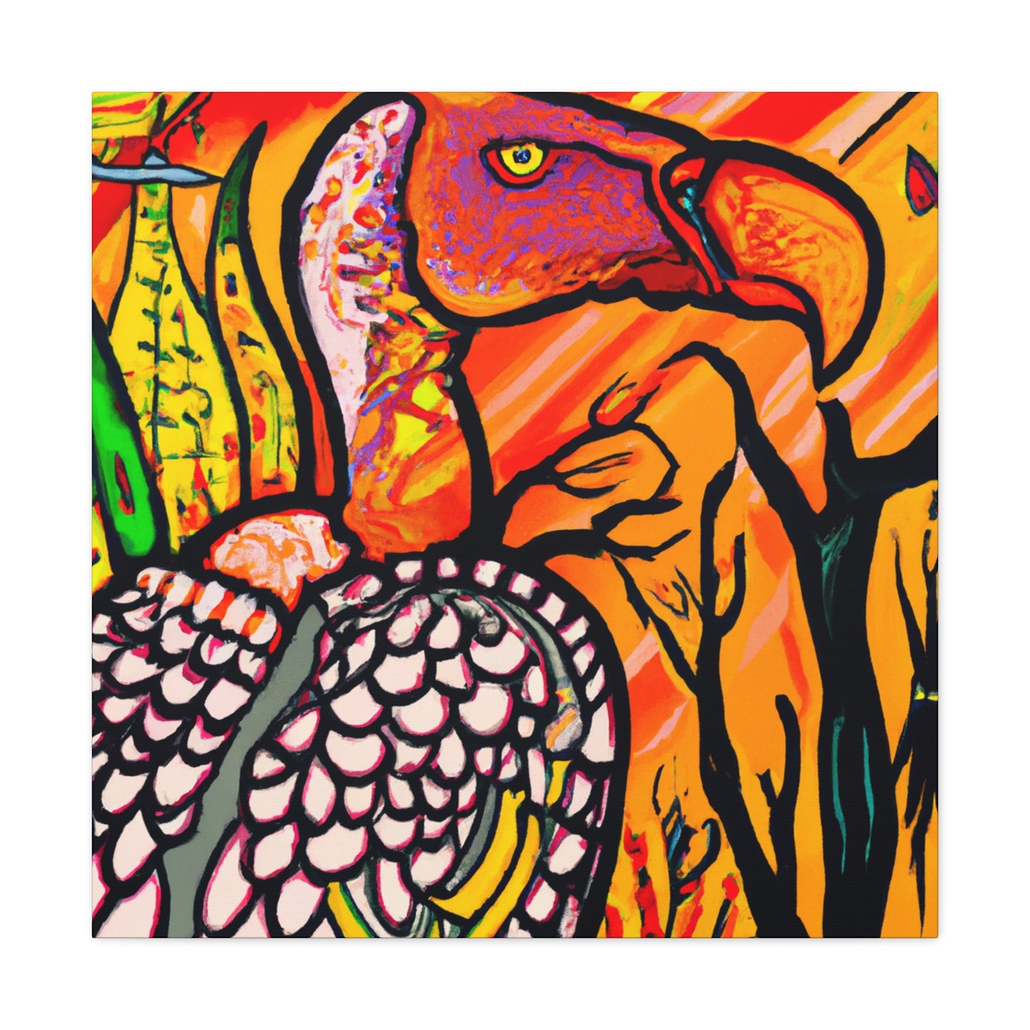 Vulture in Deco Style - Canvas