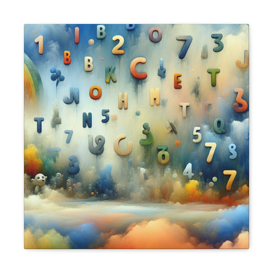 Whimsical Linguistic Dreamscape - Canvas