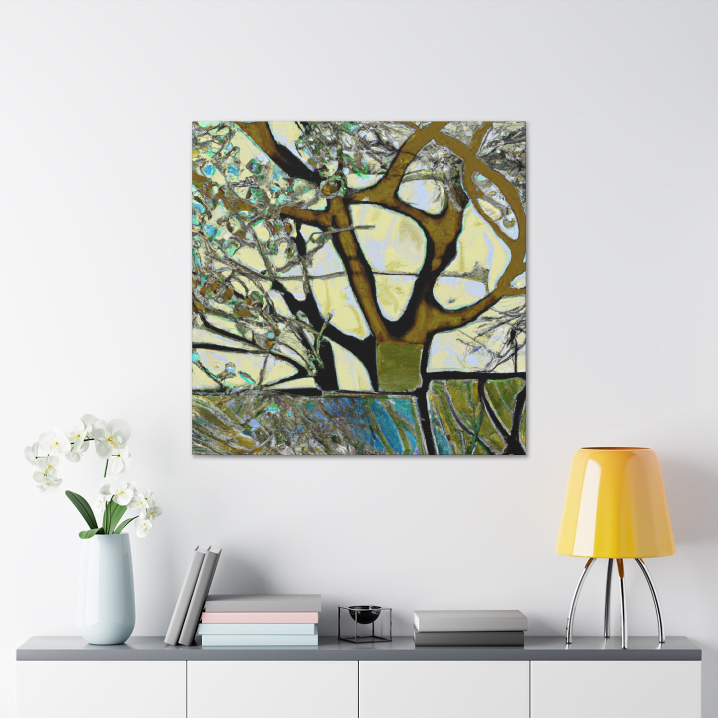 "Elm at Dusk Painting" - Canvas