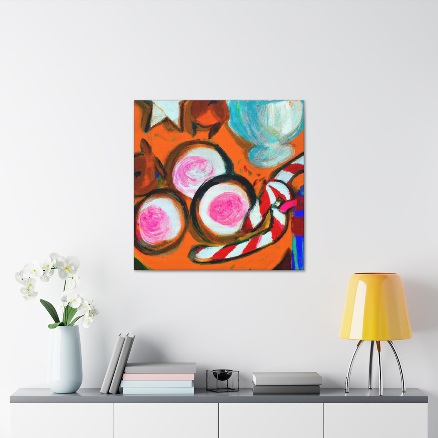 "Milk and Cookies Abstraction" - Canvas