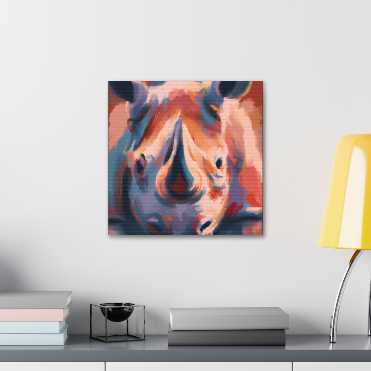 "Rhinoceros Majesty Dazzling" - Canvas