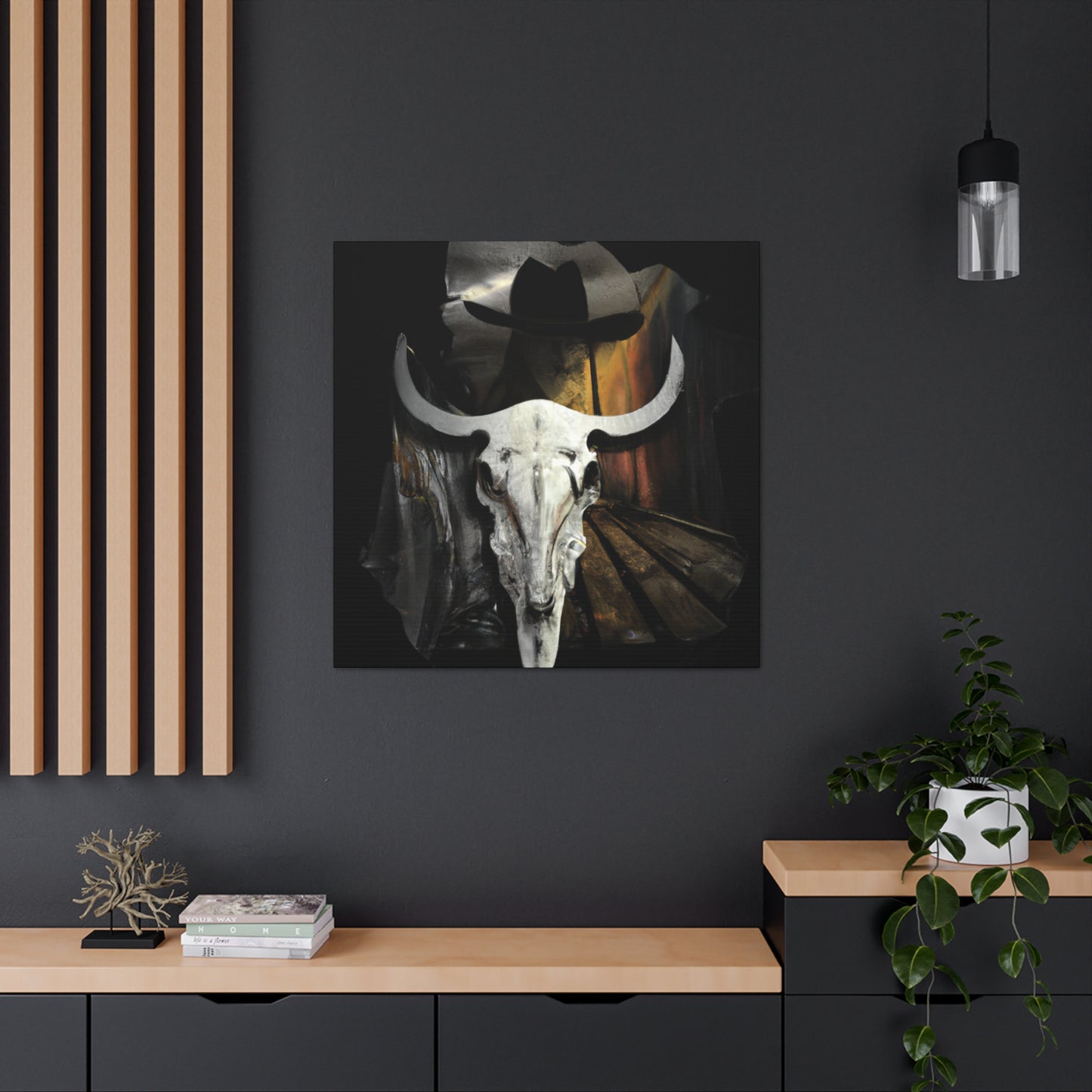 "Cow Skull Lone Survivor" - Canvas