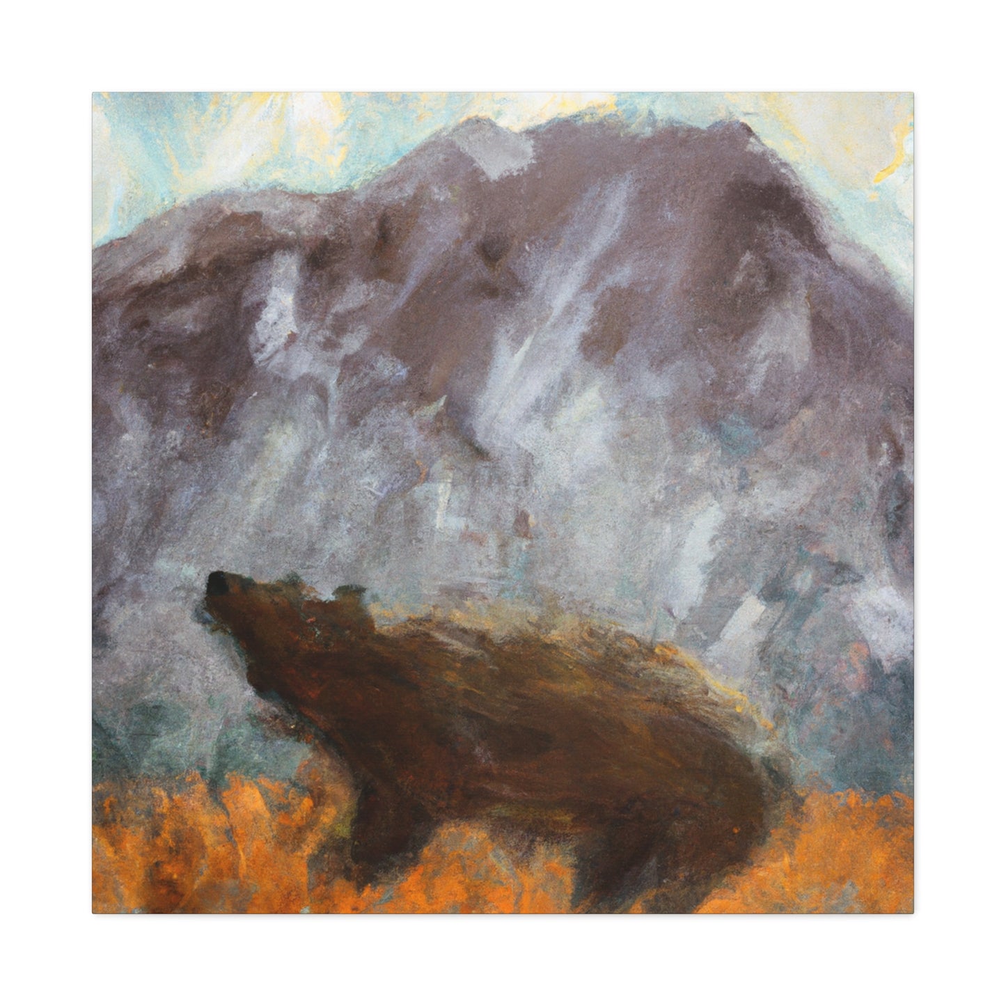 "The Brown Bear Roars" - Canvas