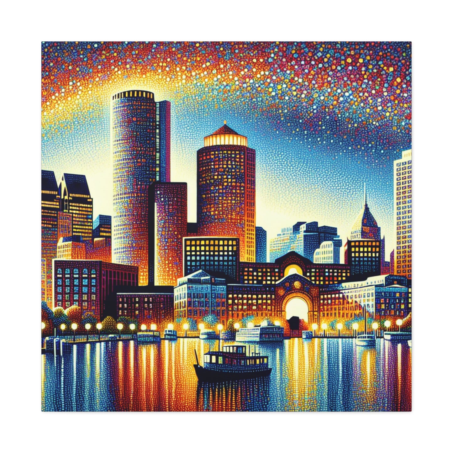 "Dotting the Boston Sun" - Canvas