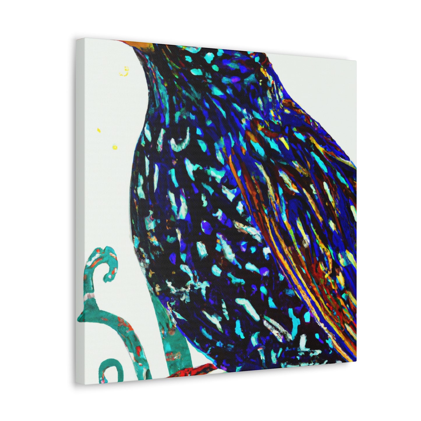 European Starling Reflection - Canvas