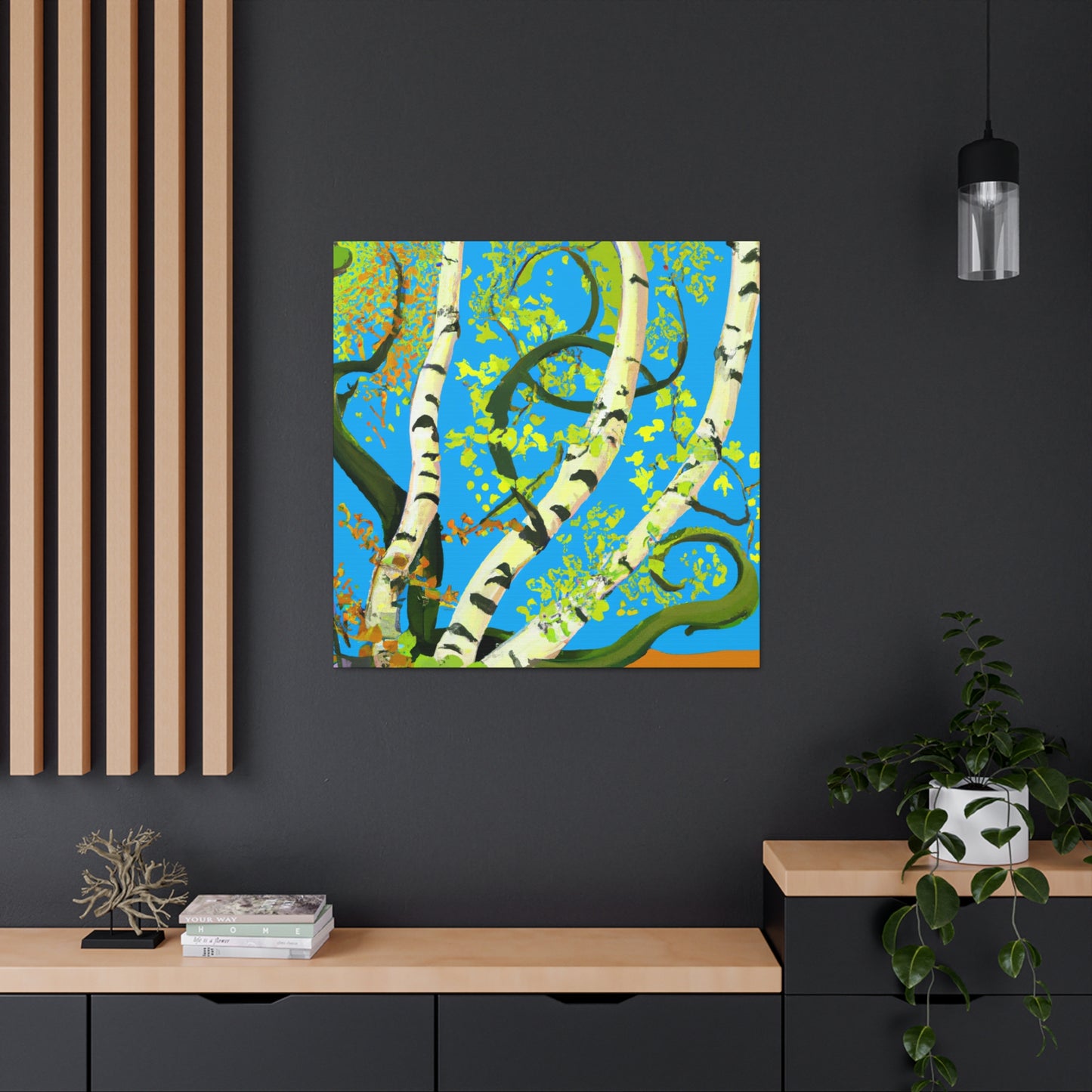 "Birch Tree in Bloom" - Canvas