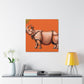 Majestic Indian Rhinoceros - Canvas