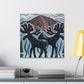 Moose in Mystic Moonlight - Canvas