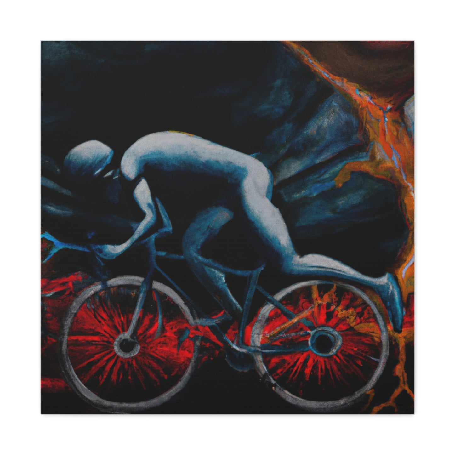 "Biking Through Dreamspace" - Canvas