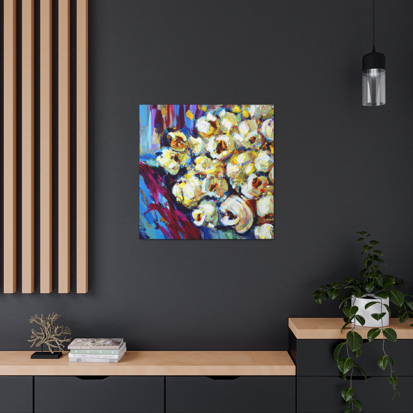 "Poppin' Corn Art Deco" - Canvas