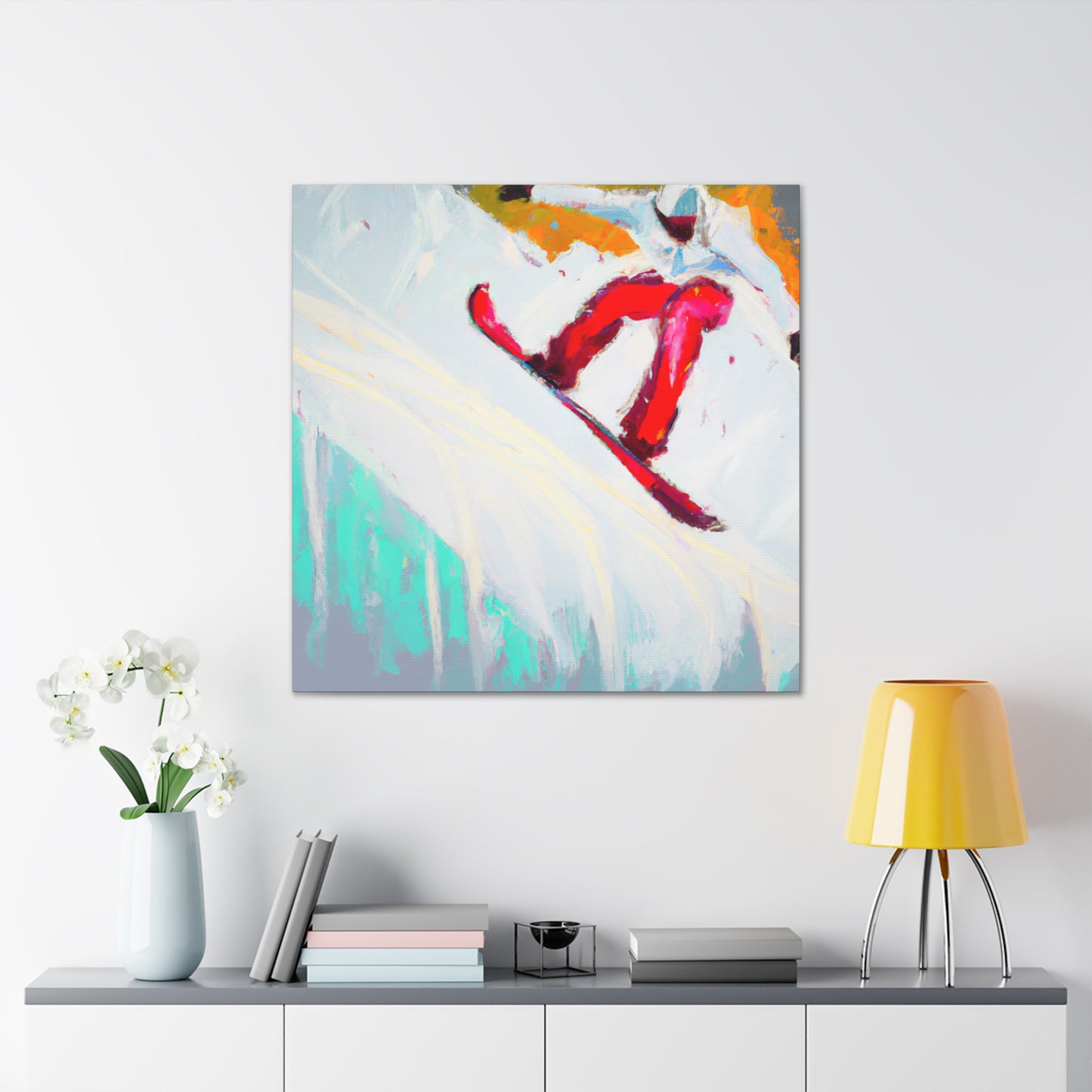 "Snow Boarding Expressionism" - Canvas