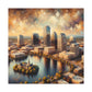 "Cityscape Dreams Unveiled" - Canvas