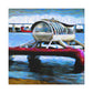 "Pontoon Boat Mirages" - Canvas