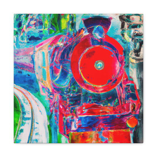 "Train Over Station Fields" - Canvas