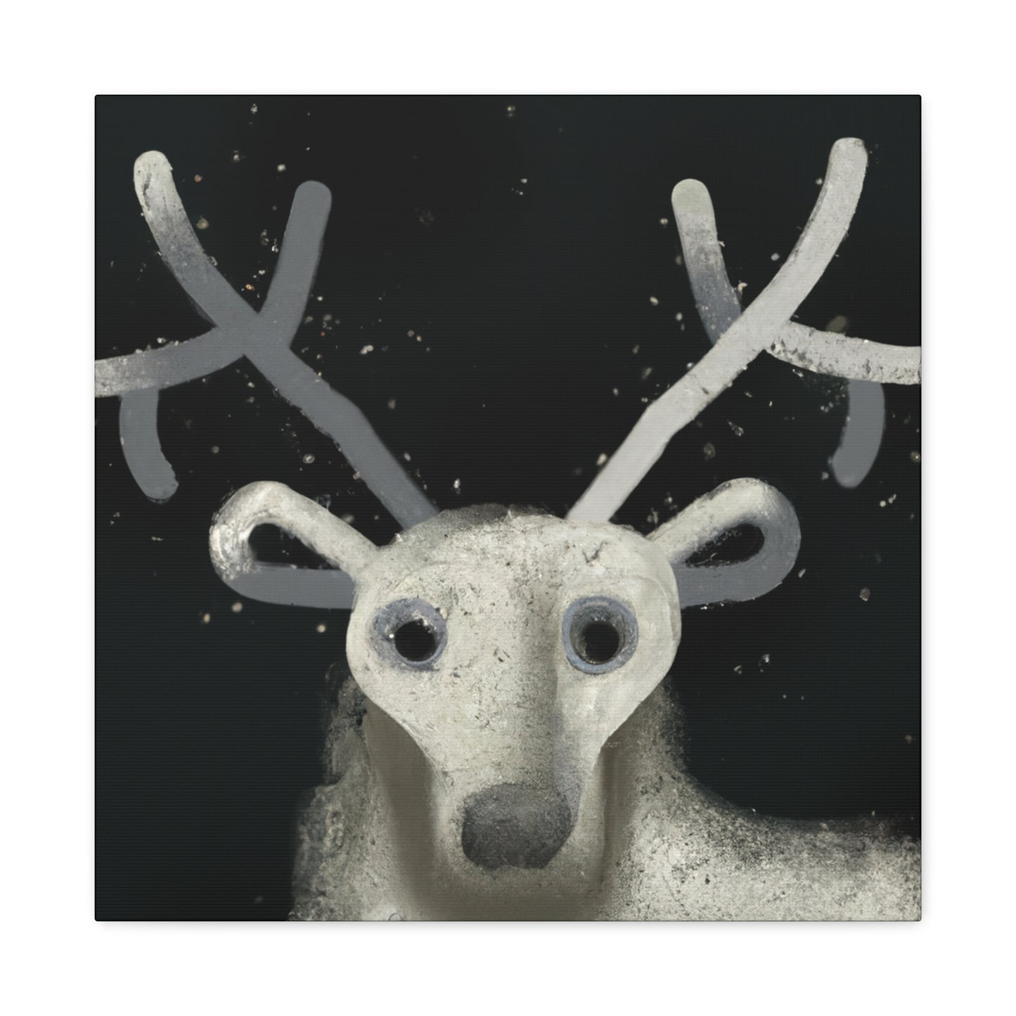 Reindeer in Blizzard - Canvas