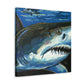 "Shark's Silent Peril" - Canvas