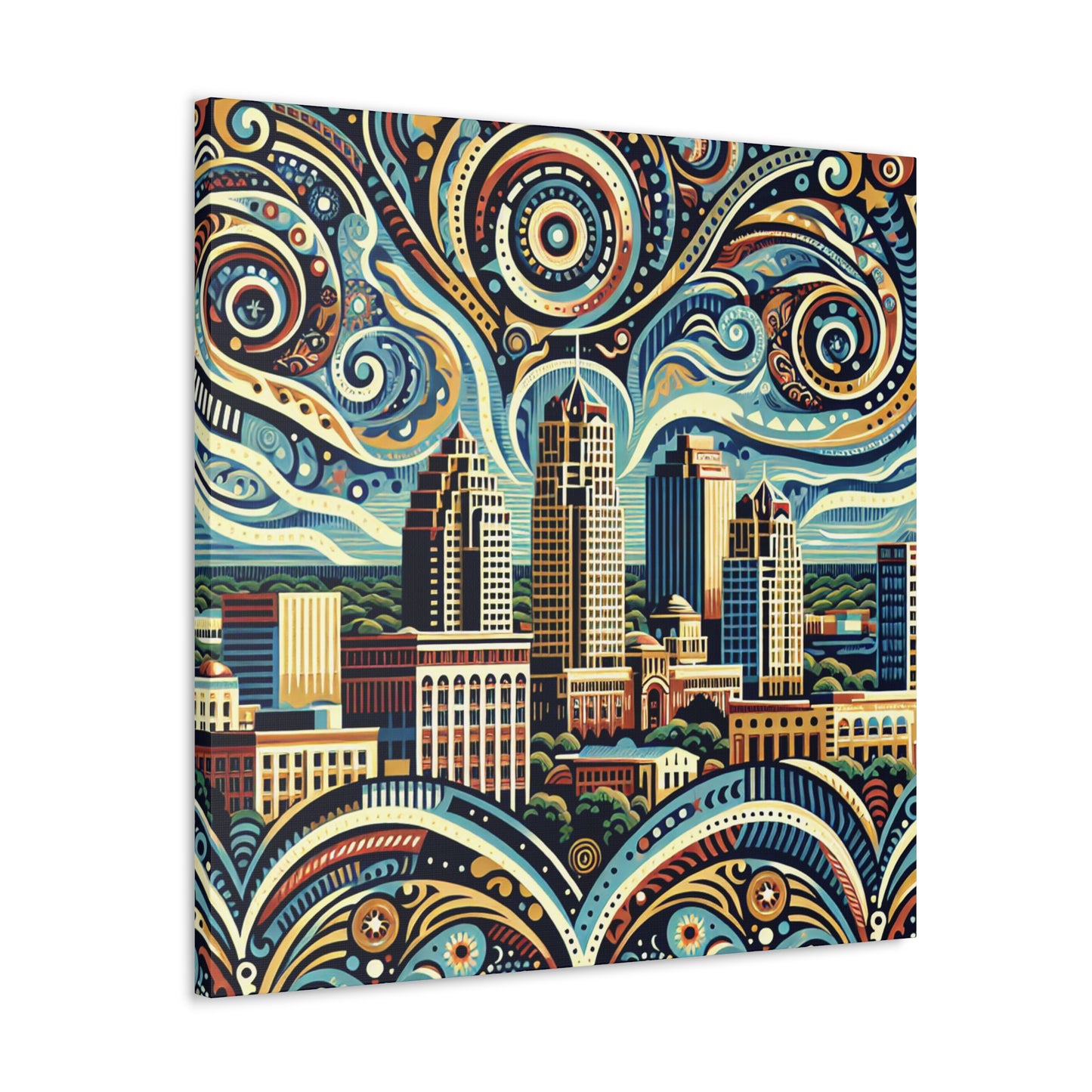 "Texas Tapestry: San Antonio" - Canvas