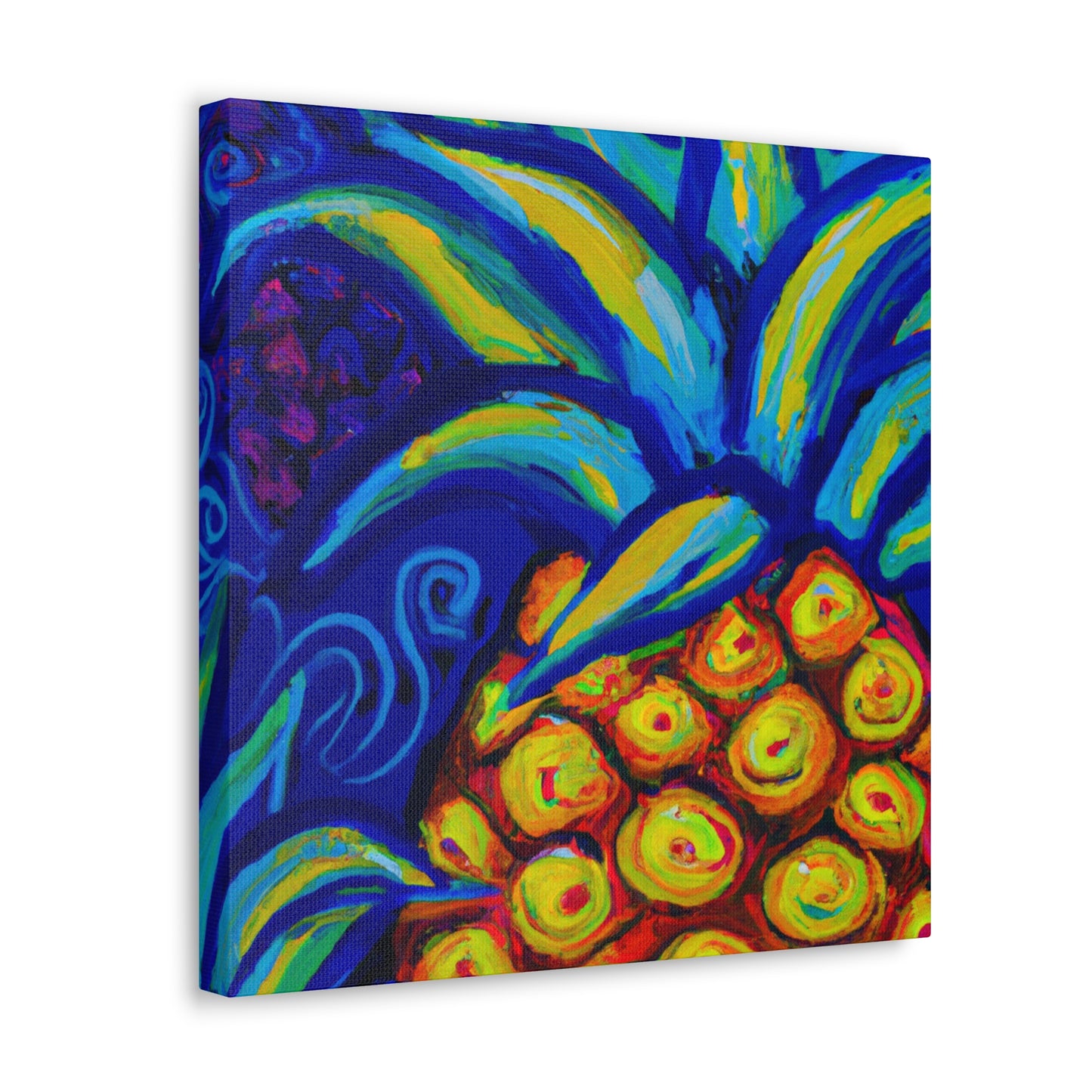 Pineapple Folk Delight - Canvas