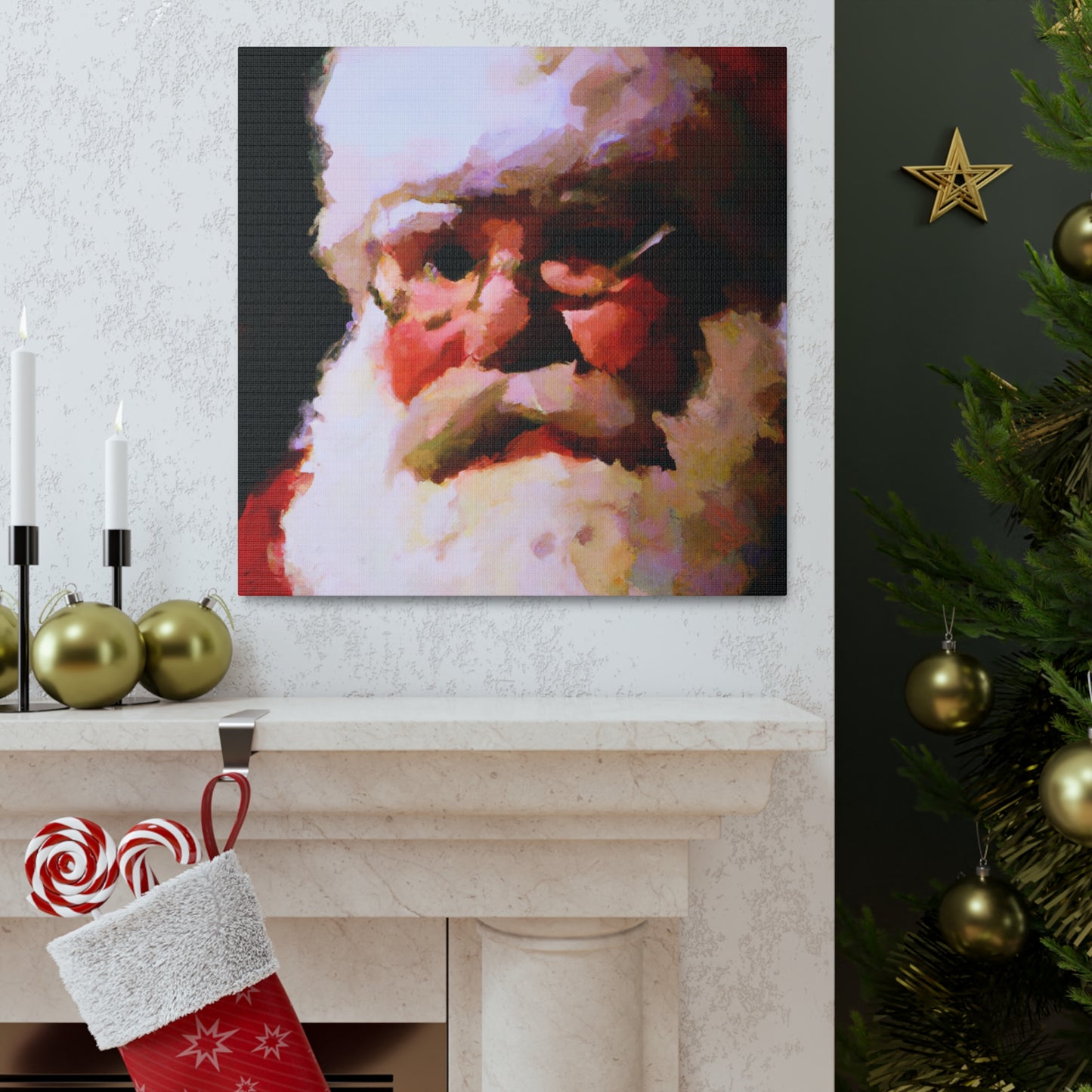 Santa's Holiday Sparkle - Canvas