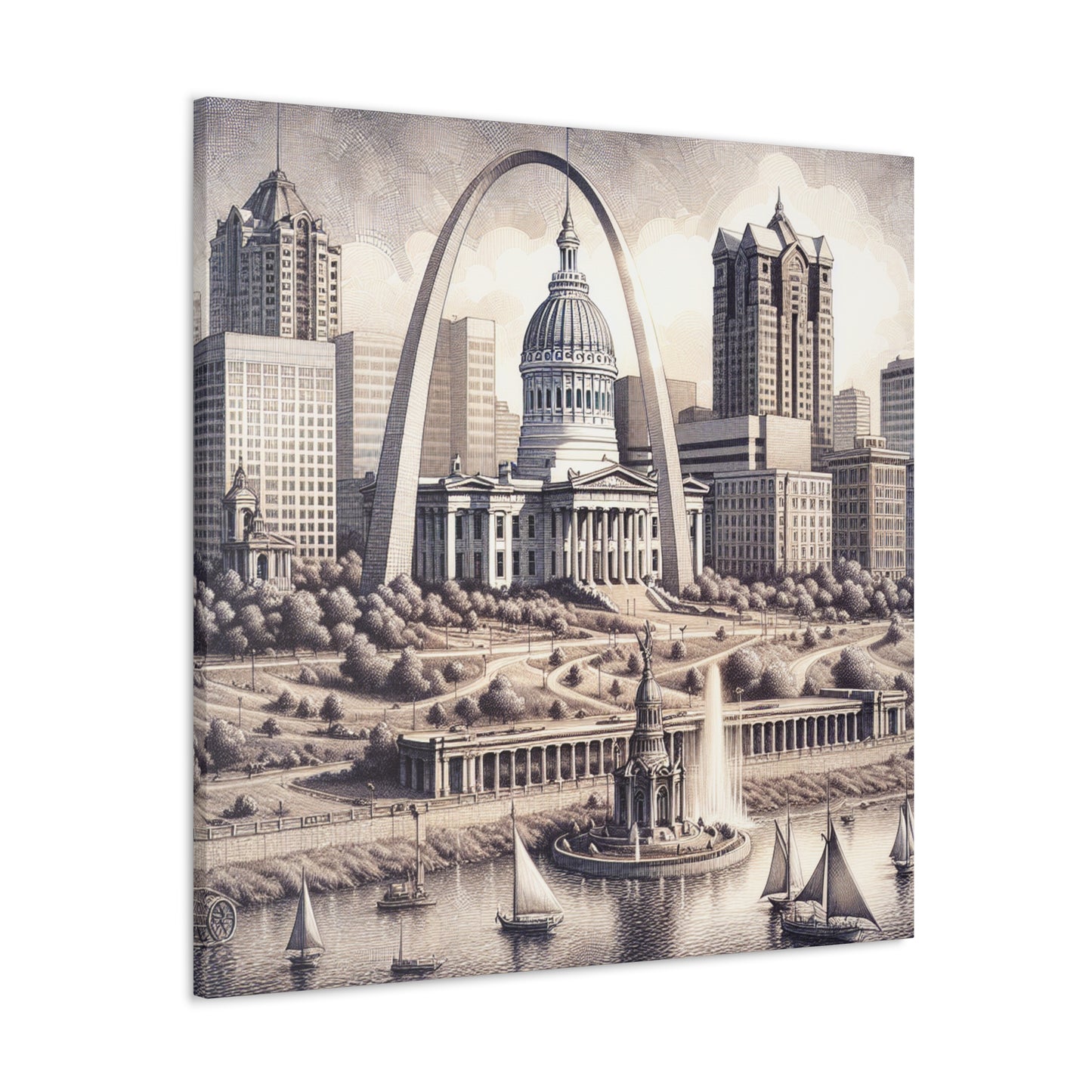 "Serene St. Louis Splendor" - Canvas