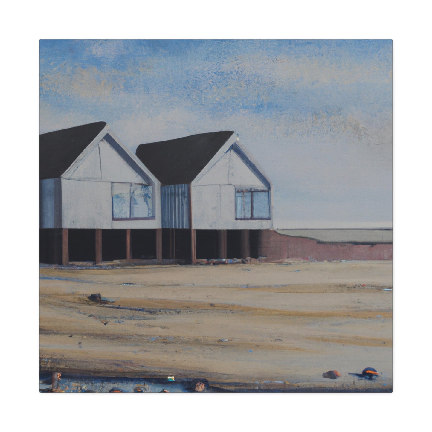 "Cottage Coast Reflection" - Canvas