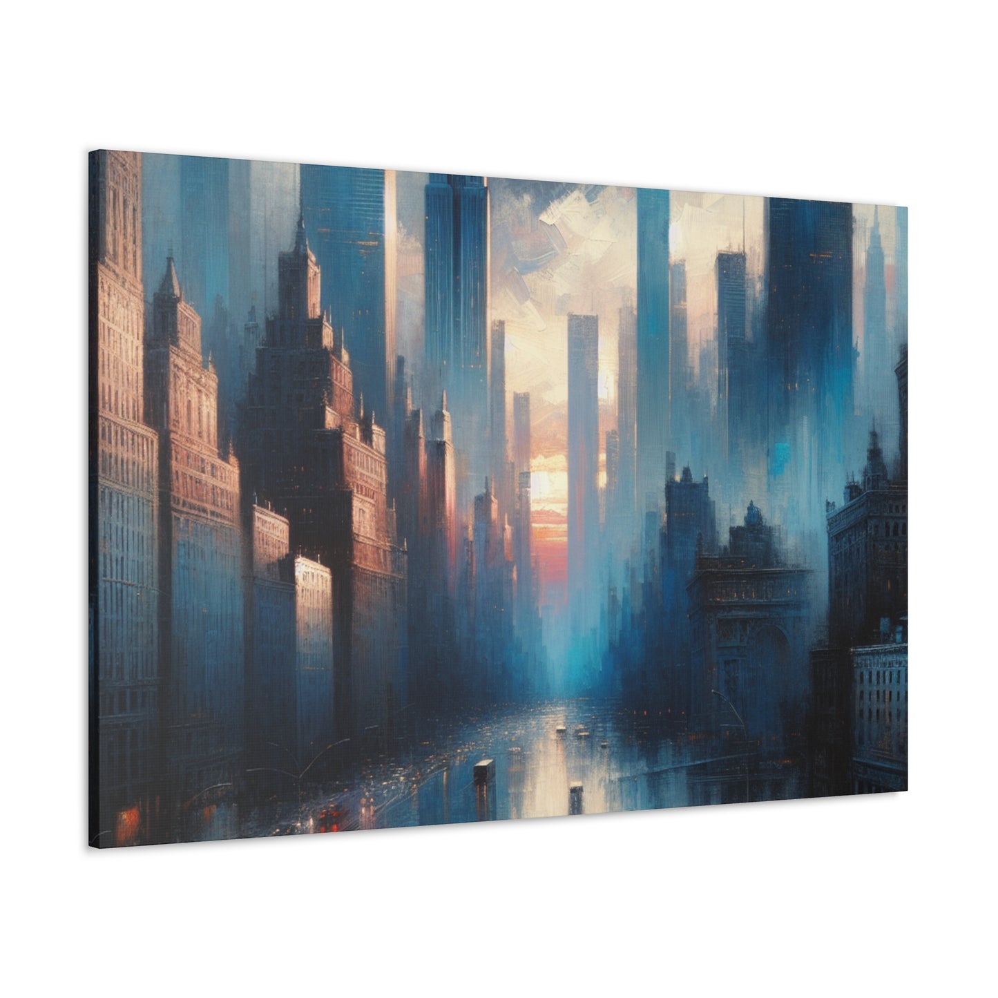 "Gilded Metropolis Majesty" - Canvas