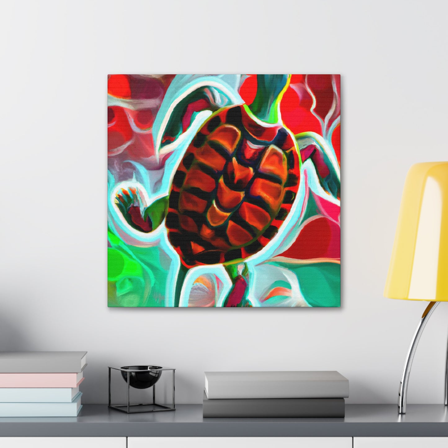 "Red Turtle Surrealism" - Canvas