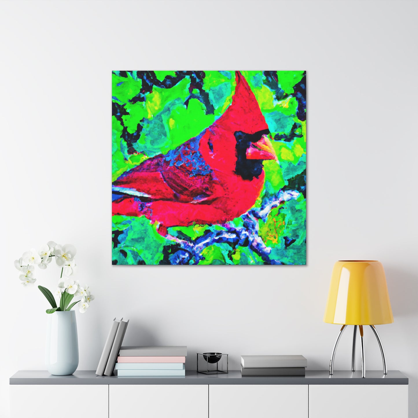 "Northern Cardinal Brilliance" - Canvas