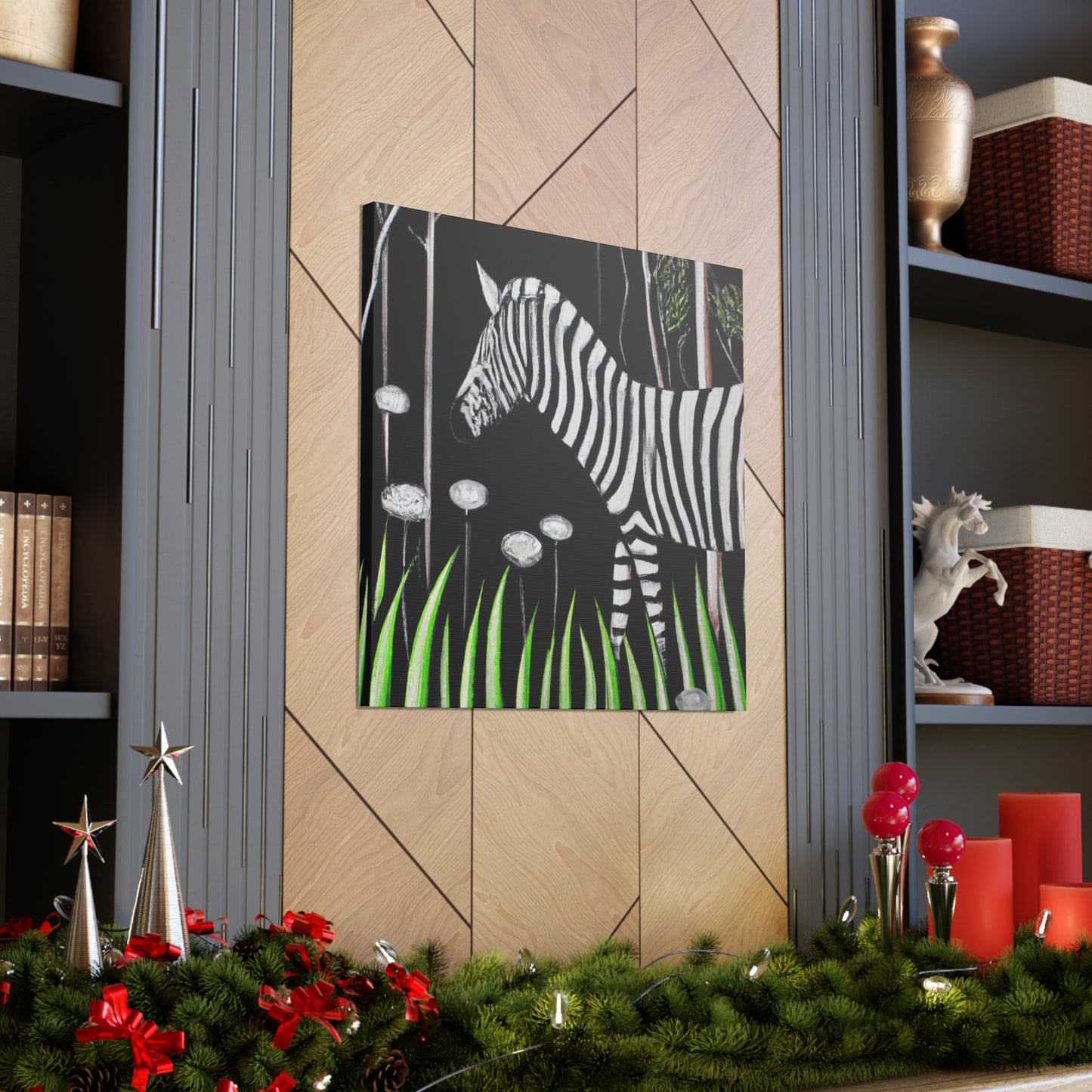 "Zebra in Deco Style" - Canvas