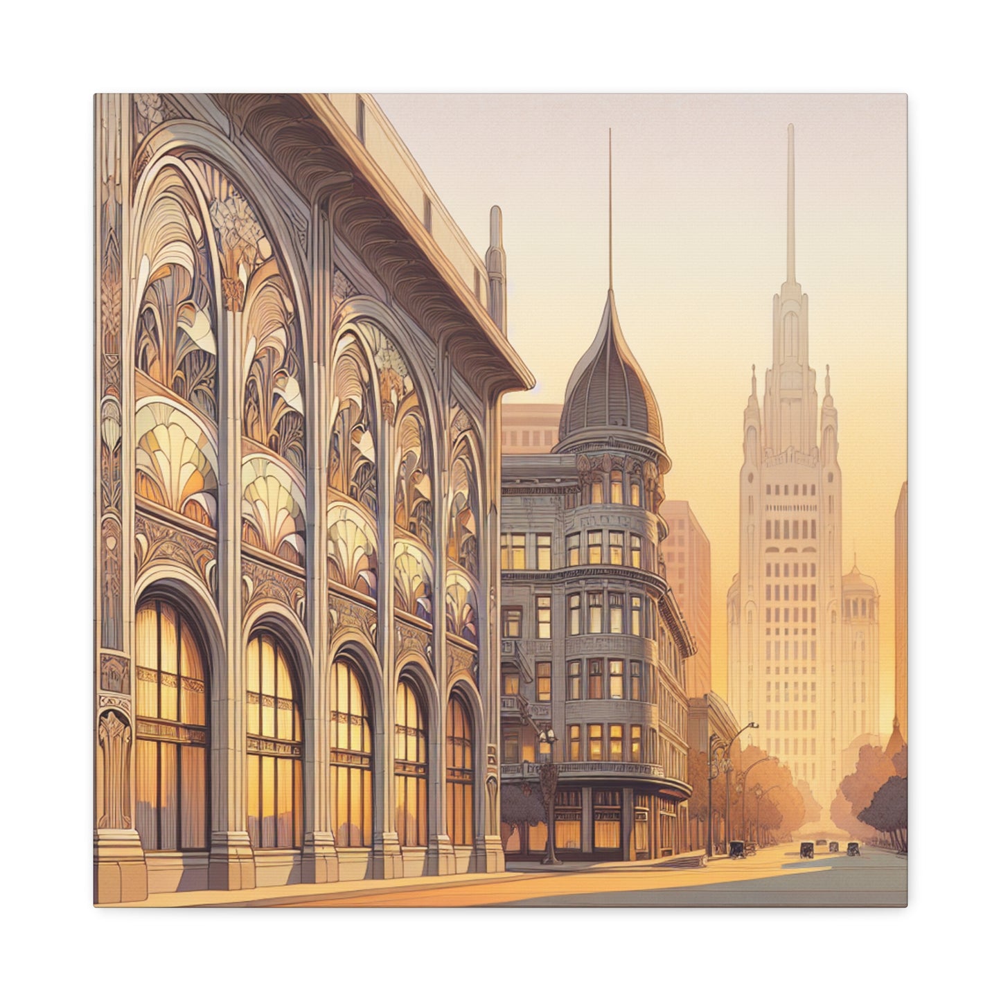 "Enchanting Golden City" - Canvas