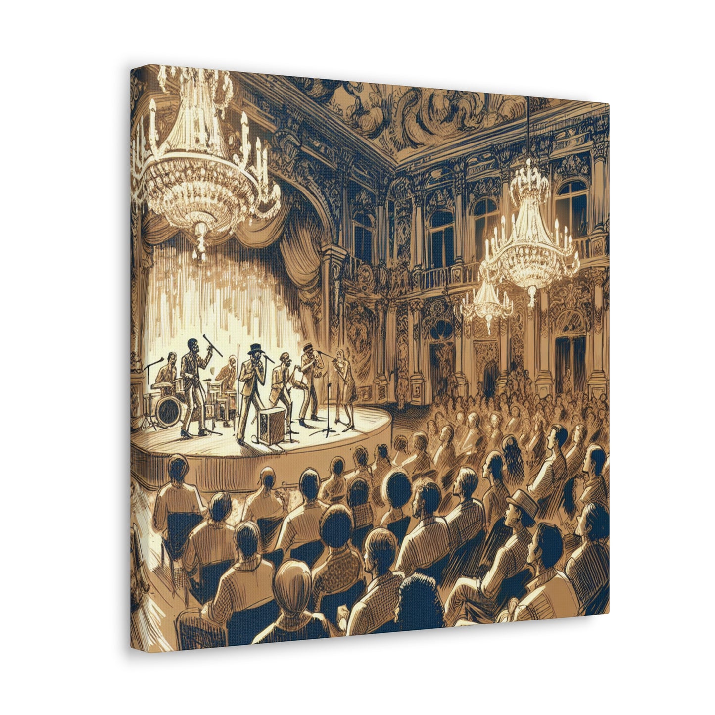 Laughter's Rococo Brilliance - Canvas