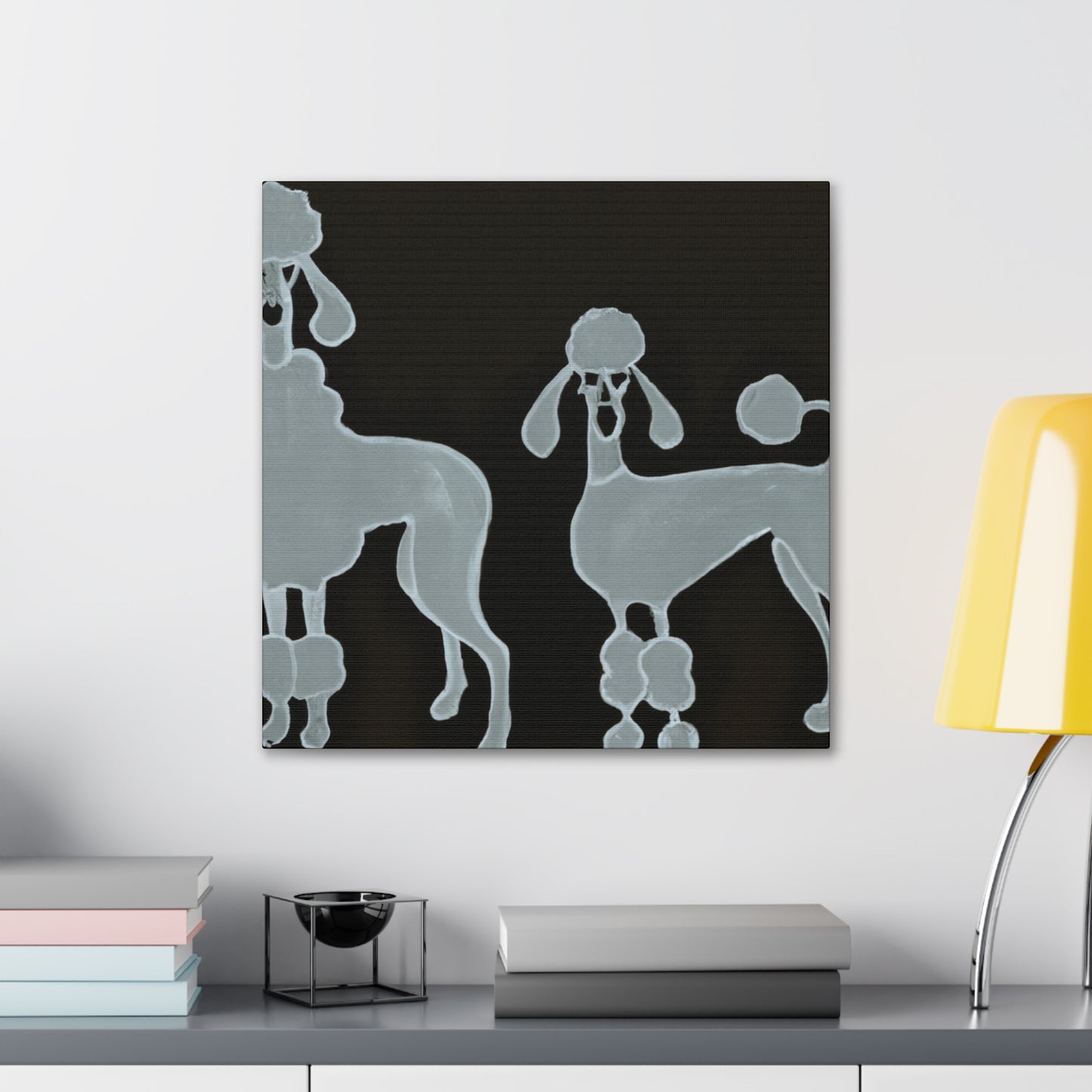 "Poodle in Soft Hues" - Canvas