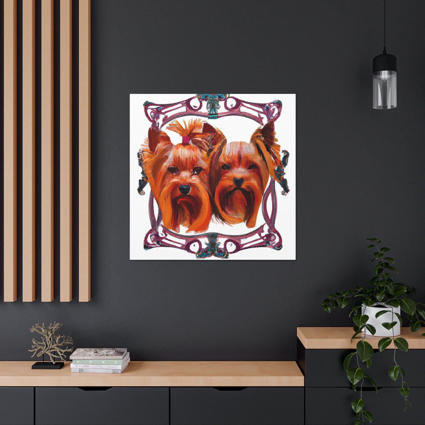 "Yorkshire Terrier Portrait" - Canvas