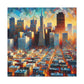 "Golden City Sunrise" - Canvas