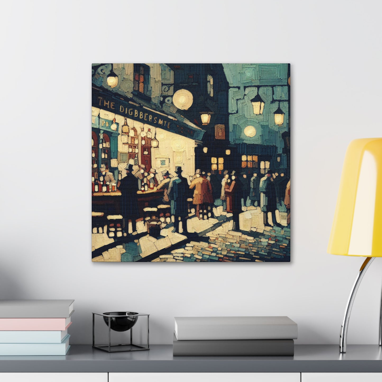 "Hazy Tavern Revelry" - Canvas