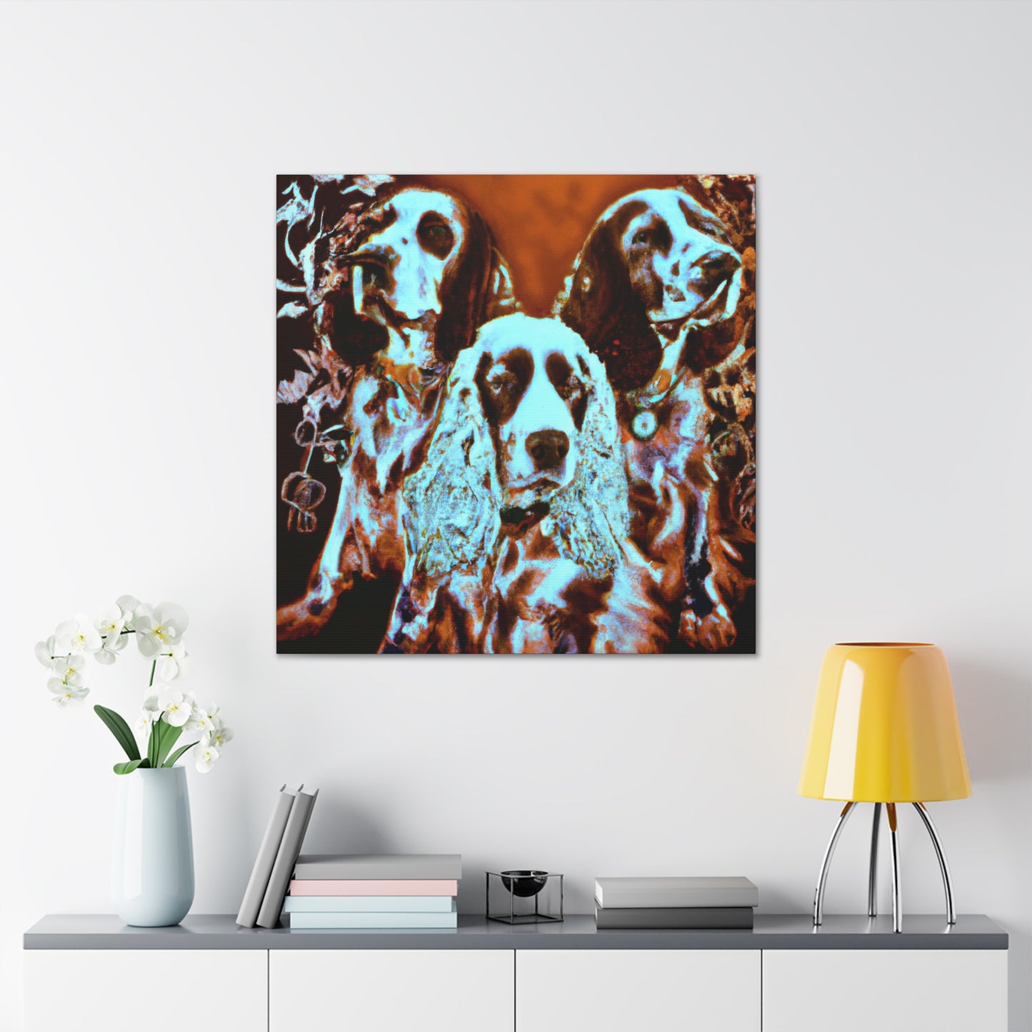 "Lively English Springer Spaniel" - Canvas