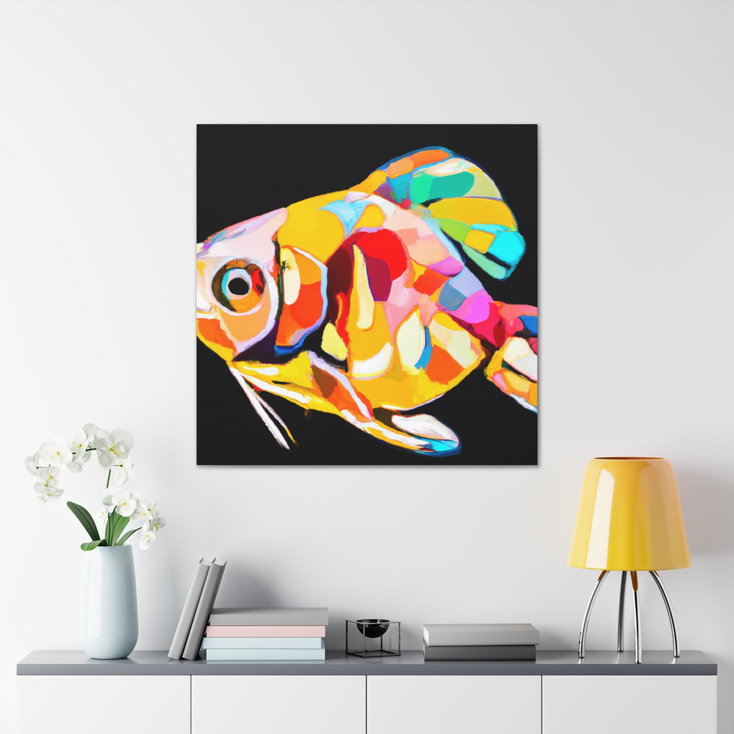 "Killifish Art Deco Dream" - Canvas