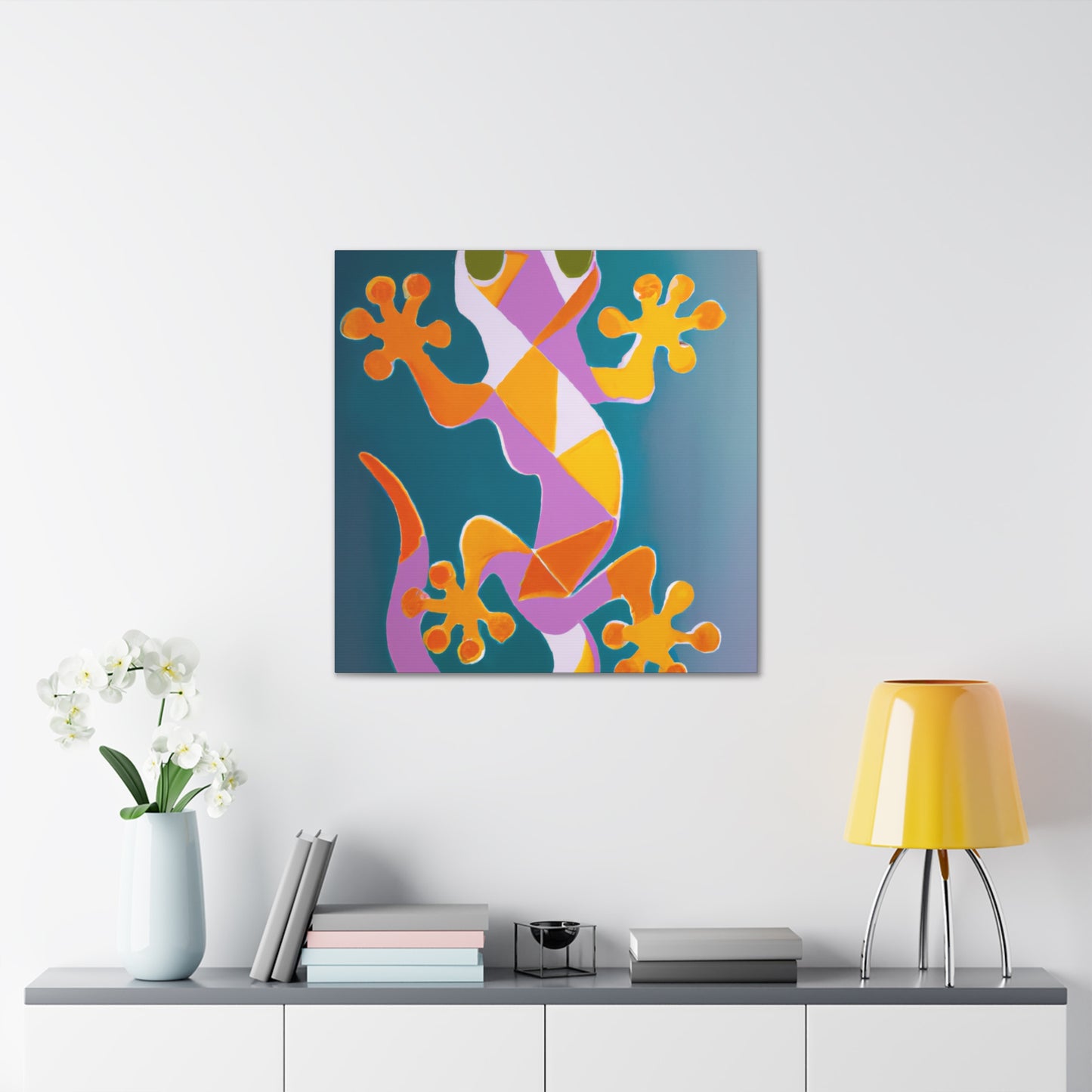 Gecko in Art Deco - Canvas