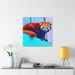 Red Panda Rising Dawn - Canvas