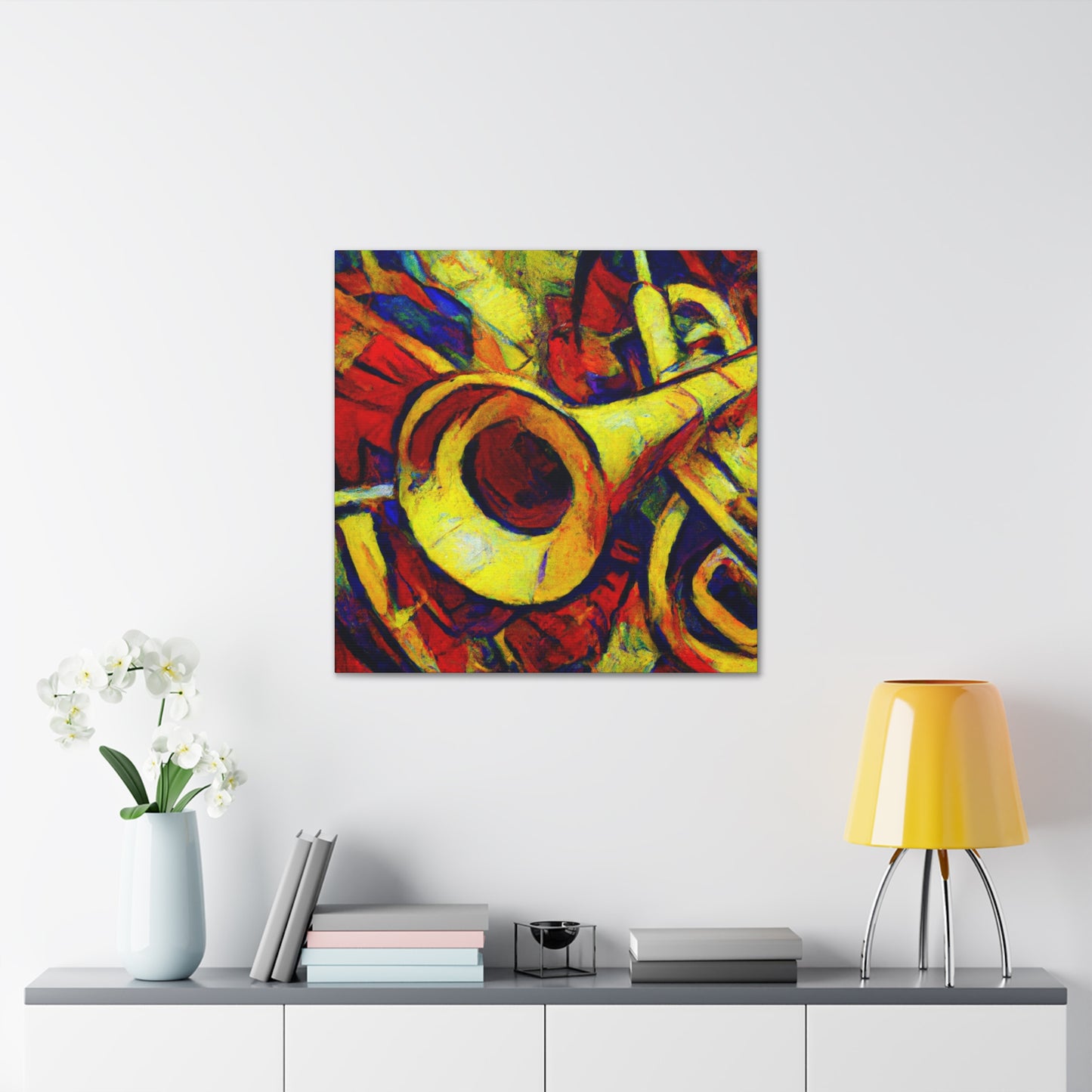 Trombone in Impressionism - Canvas