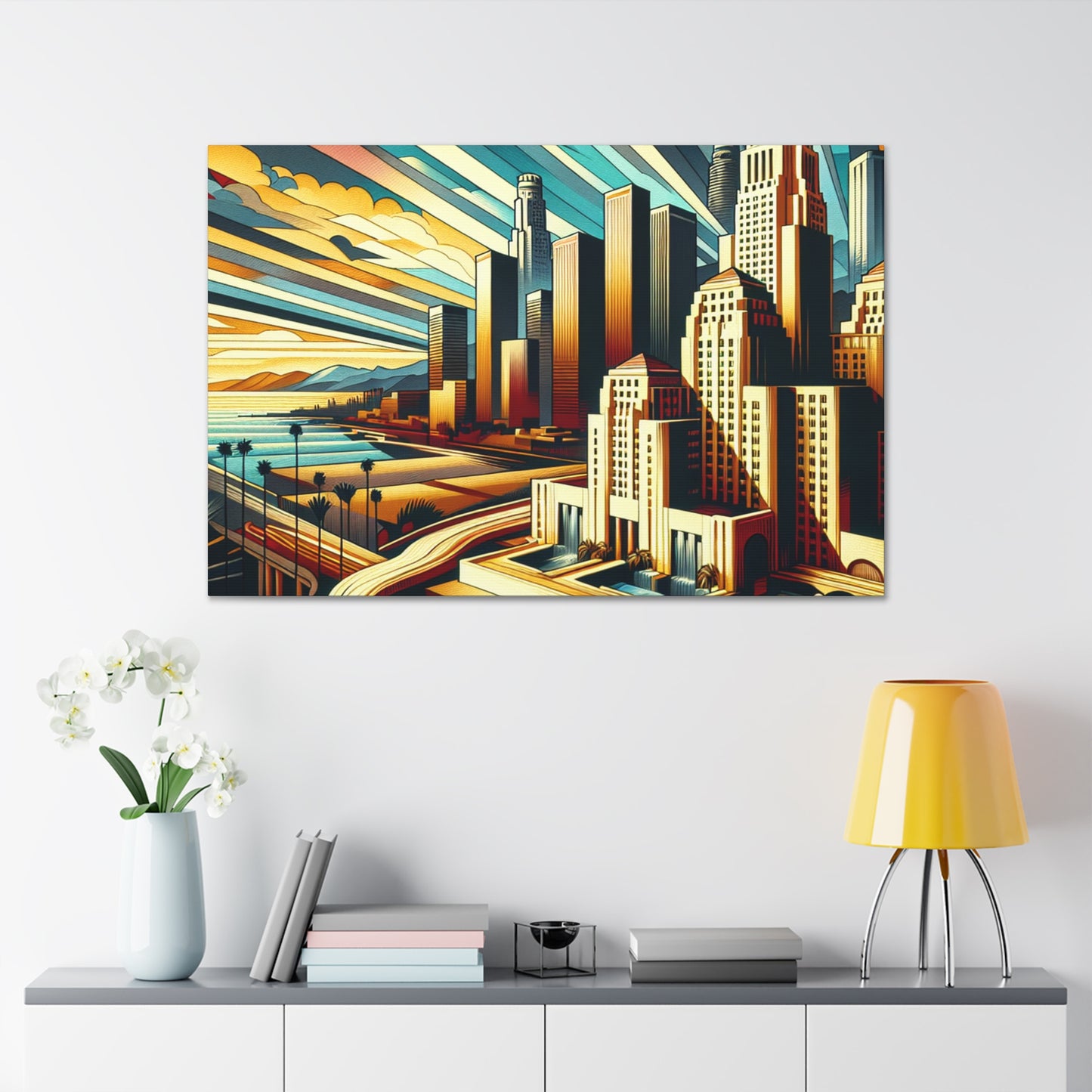 "Urban Dreamscape: 1920s L.A." - Canvas