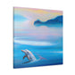 "Dolphins in the Sunset" - Canvas