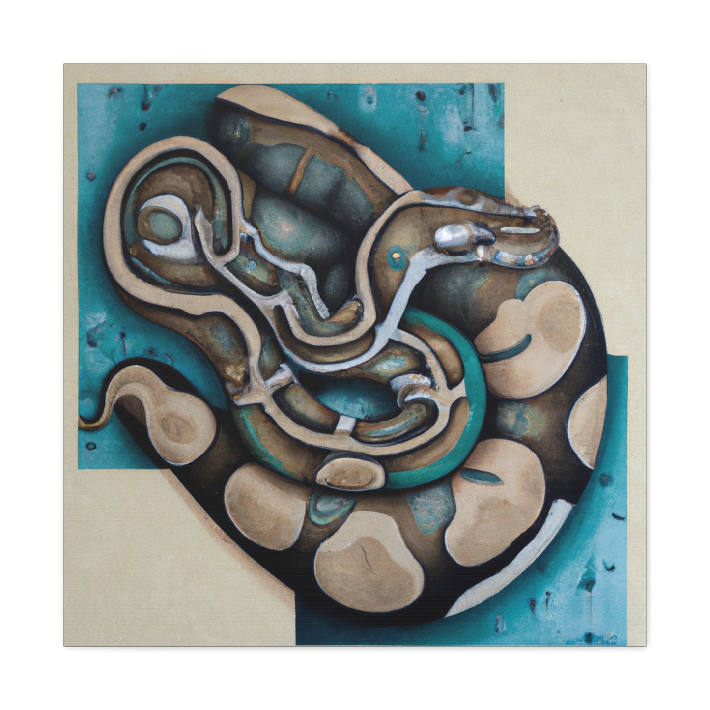 "Python in Deco Splendor" - Canvas