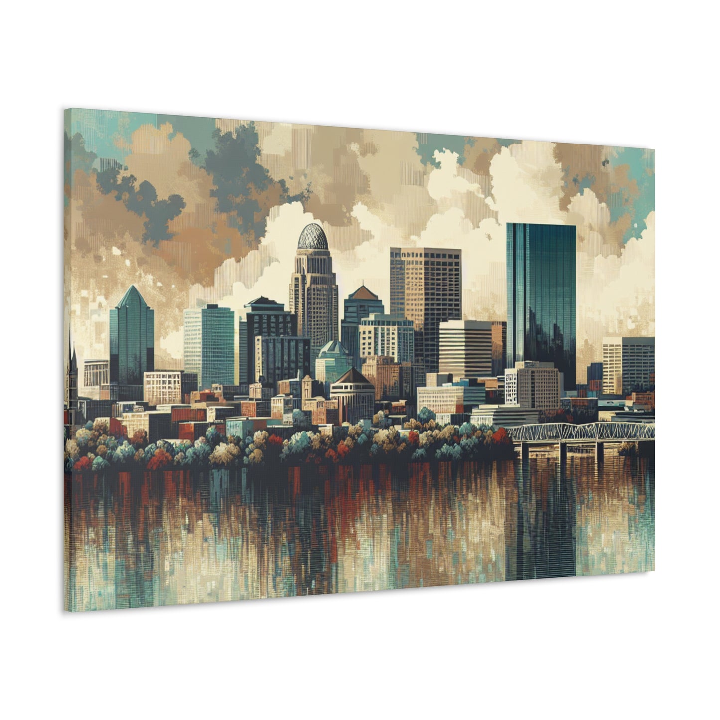 "Louisville's Timeless Urban Portrait" - Canvas