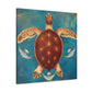 Turtle in the Sea - Canvas