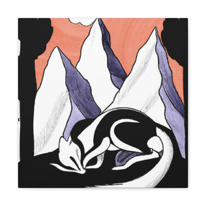 Skunk in Spring Blooms - Canvas