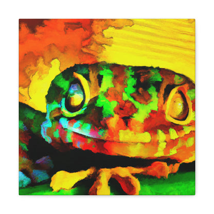 Gecko in Sunset Glow - Canvas