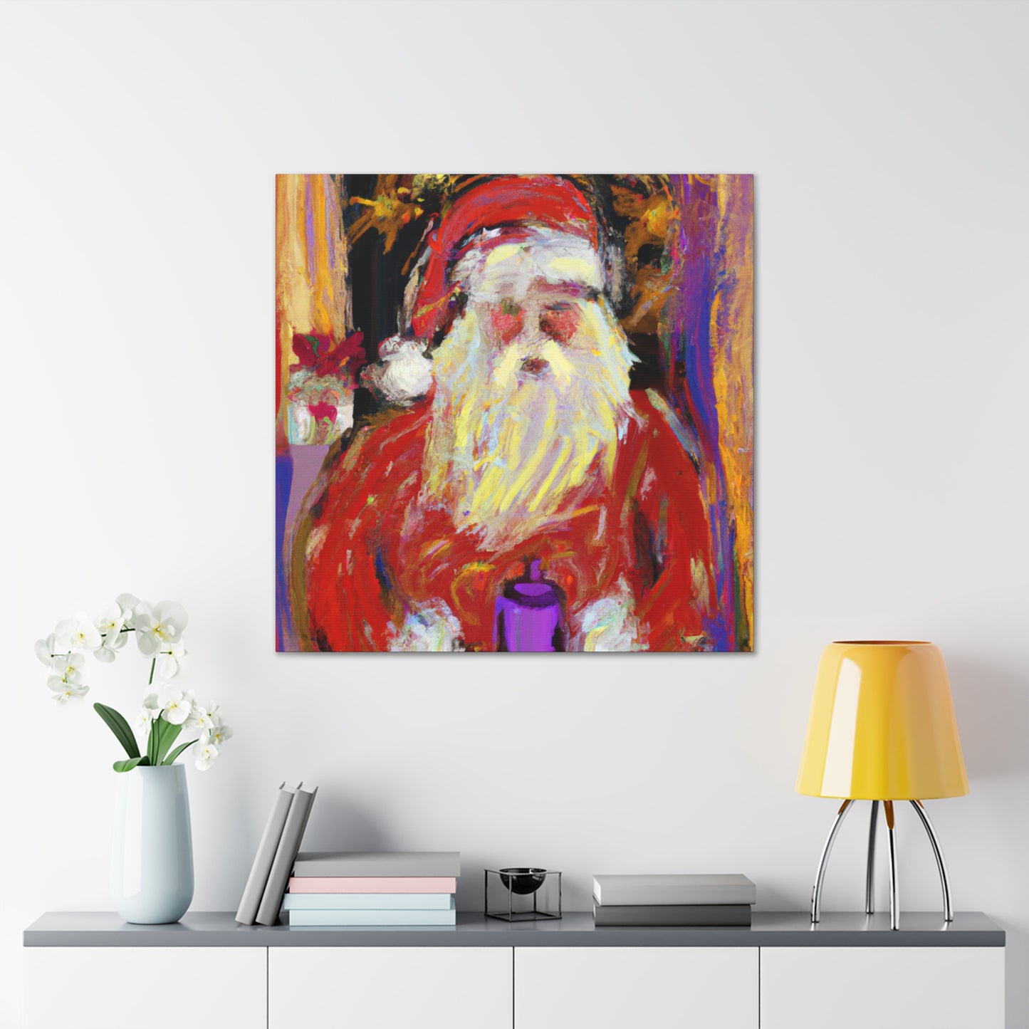 Santa Claus Abstraction - Canvas