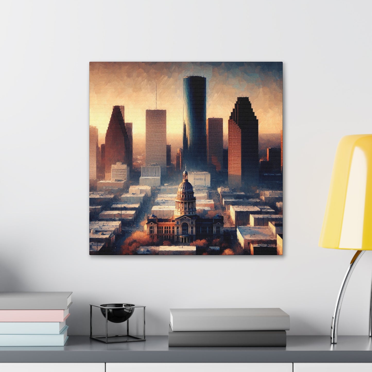 "Urban Luminescence: Houstonscape" - Canvas